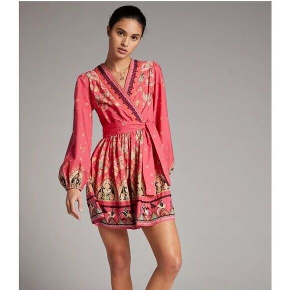 ANTHROPOLOGIE RAQUEL EMBROIDERED MINI DRESS, XL - Picture 2 of 12